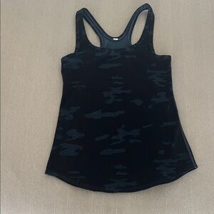 lululemon athletica Black Patterned Tank Top